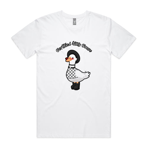 Goth Silly Goose Tee by Lonely Kids Club. All clothing from our T-shirts to our shorts and hoodies are ethically made, and printed packed and shipped from Sydney.