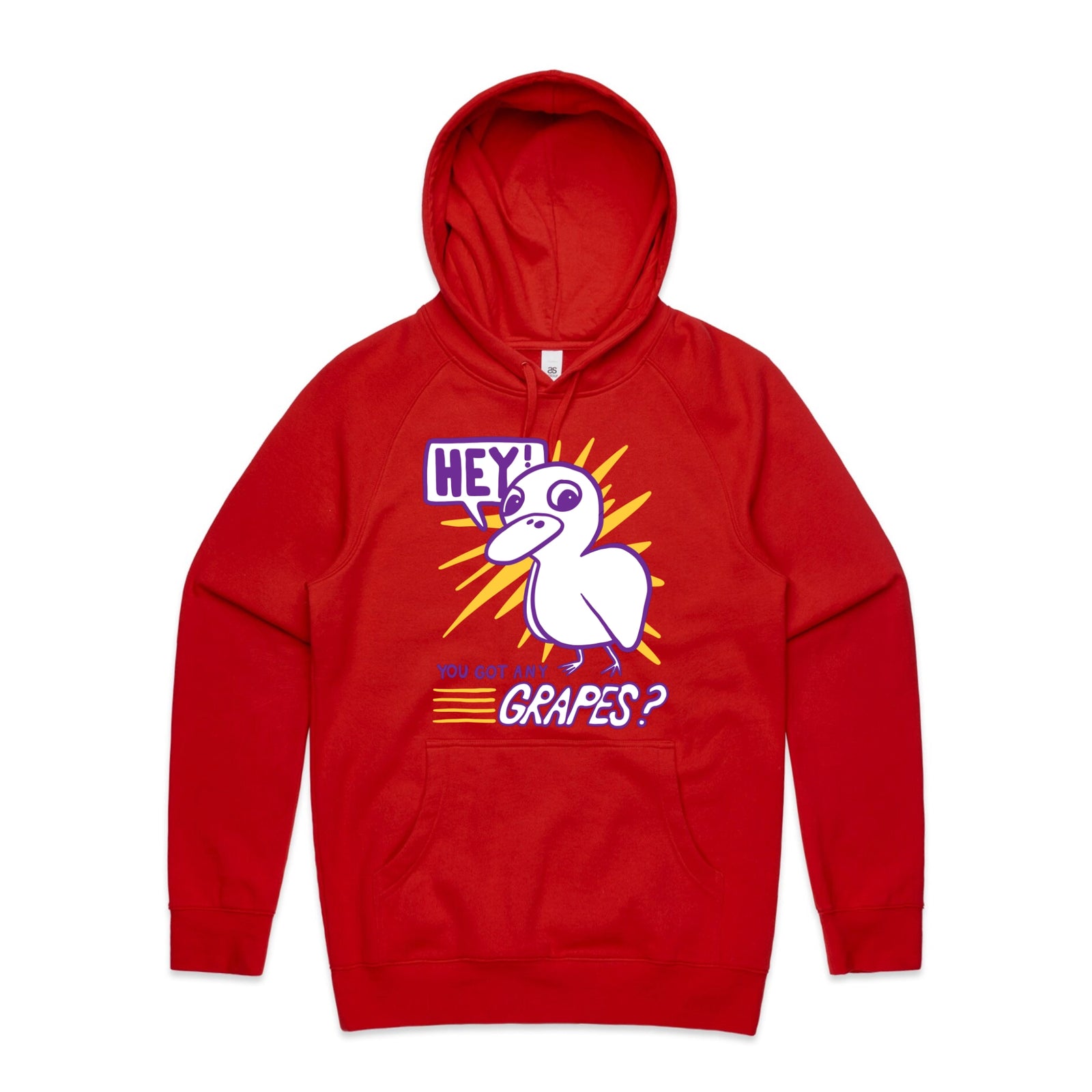 Got Any Grapes Hoodie by Lonely Kids Club. All clothing from our T-shirts to our shorts and hoodies are ethically made, and printed packed and shipped from Sydney.