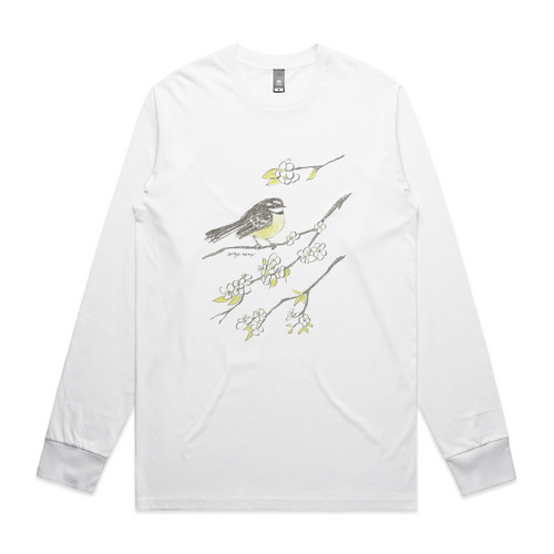 Grey Fantail Tee by Lonely Kids Club. All clothing from our T-shirts to our shorts and hoodies are ethically made, and printed packed and shipped from Sydney.