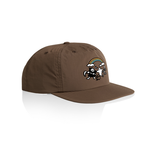 Grim Ghost Skeleton Cap by Lonely Kids Club. All clothing from our T-shirts to our shorts and hoodies are ethically made, and printed packed and shipped from Sydney.
