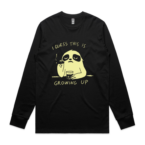 Growing Up Tee by Lonely Kids Club. All clothing from our T-shirts to our shorts and hoodies are ethically made, and printed packed and shipped from Sydney.
