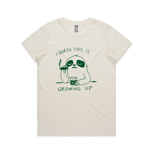 Growing Up Tee by Lonely Kids Club. All clothing from our T-shirts to our shorts and hoodies are ethically made, and printed packed and shipped from Sydney.