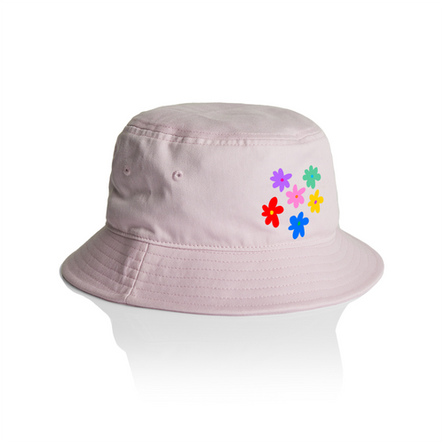 Shuturp Flowers Bucket Hat by Lonely Kids Club. All clothing from our T-shirts to our shorts and hoodies are ethically made, and printed packed and shipped from Sydney.