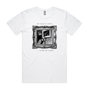 Guilty Love Tee by Lonely Kids Club. All clothing from our T-shirts to our shorts and hoodies are ethically made, and printed packed and shipped from Sydney.