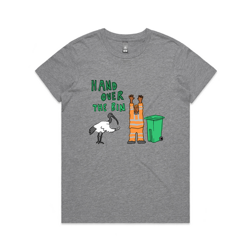 Hand Over The Bin Tee by Lonely Kids Club. All clothing from our T-shirts to our shorts and hoodies are ethically made, and printed packed and shipped from Sydney.