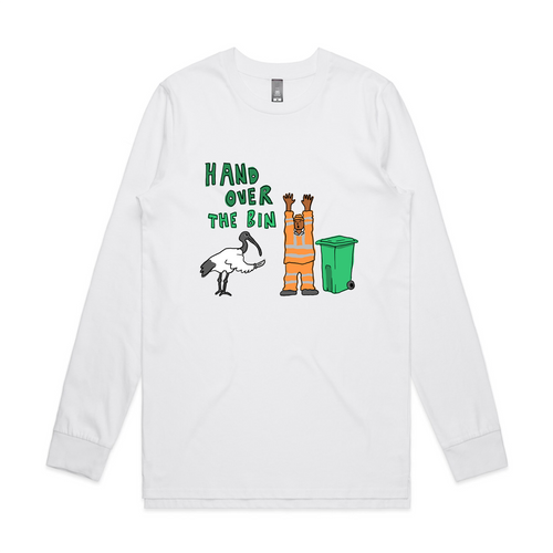 Hand Over The Bin Tee by Lonely Kids Club. All clothing from our T-shirts to our shorts and hoodies are ethically made, and printed packed and shipped from Sydney.