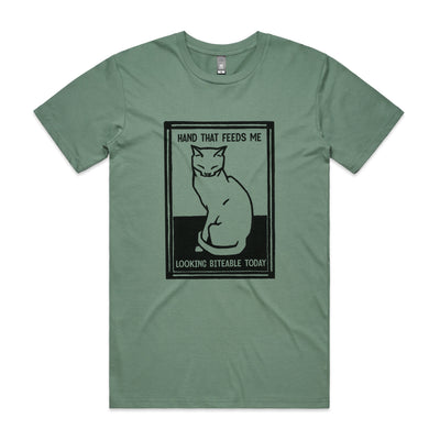 Hand That Feeds Tee by Lonely Kids Club. All clothing from our T-shirts to our shorts and hoodies are ethically made, and printed packed and shipped from Sydney.