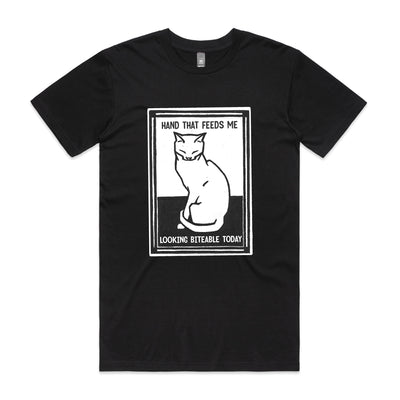 Hand That Feeds Tee by Lonely Kids Club. All clothing from our T-shirts to our shorts and hoodies are ethically made, and printed packed and shipped from Sydney.