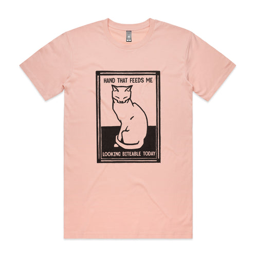 Hand That Feeds Tee by Lonely Kids Club. All clothing from our T-shirts to our shorts and hoodies are ethically made, and printed packed and shipped from Sydney.