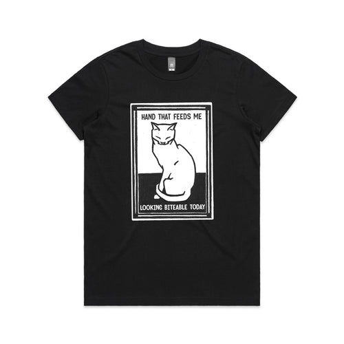 Hand That Feeds Tee by Lonely Kids Club. All clothing from our T-shirts to our shorts and hoodies are ethically made, and printed packed and shipped from Sydney.