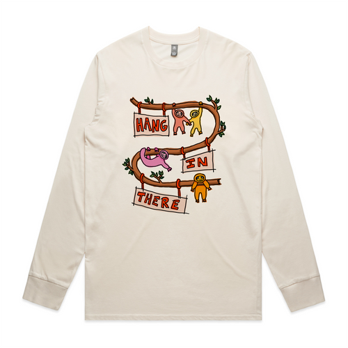 Hang In There Tee by Lonely Kids Club. All clothing from our T-shirts to our shorts and hoodies are ethically made, and printed packed and shipped from Sydney.