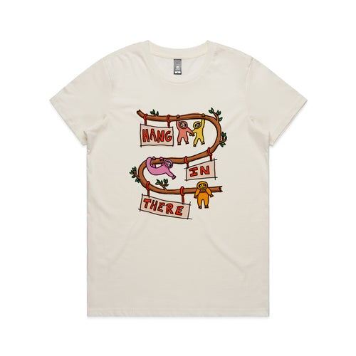 Hang In There Tee by Lonely Kids Club. All clothing from our T-shirts to our shorts and hoodies are ethically made, and printed packed and shipped from Sydney.