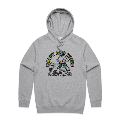 Happy And Weird Hoodie by Lonely Kids Club. All clothing from our T-shirts to our shorts and hoodies are ethically made, and printed packed and shipped from Sydney.