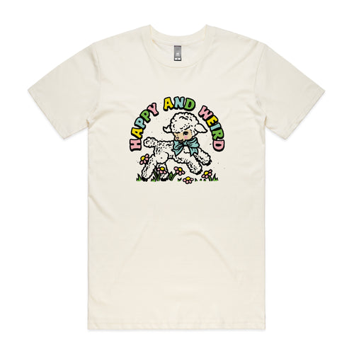 Happy And Weird Tee by Lonely Kids Club. All clothing from our T-shirts to our shorts and hoodies are ethically made, and printed packed and shipped from Sydney.