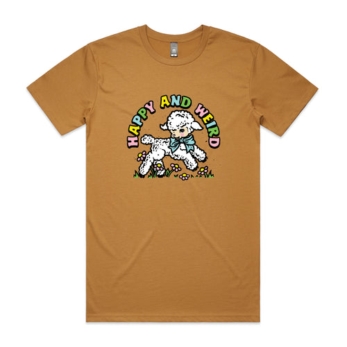 Happy And Weird Tee by Lonely Kids Club. All clothing from our T-shirts to our shorts and hoodies are ethically made, and printed packed and shipped from Sydney.