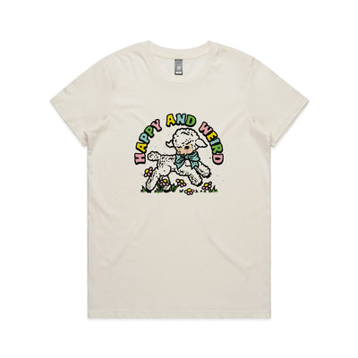 Happy And Weird Tee by Lonely Kids Club. All clothing from our T-shirts to our shorts and hoodies are ethically made, and printed packed and shipped from Sydney.