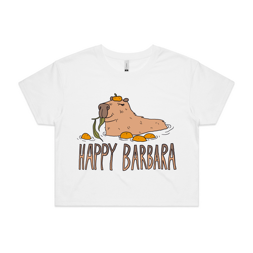 Happy Barbara Tee by Lonely Kids Club. All clothing from our T-shirts to our shorts and hoodies are ethically made, and printed packed and shipped from Sydney.