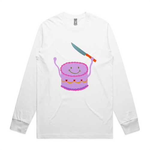 Happy Cake Tee by Lonely Kids Club. All clothing from our T-shirts to our shorts and hoodies are ethically made, and printed packed and shipped from Sydney.