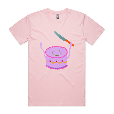 Happy Cake Tee by Lonely Kids Club. All clothing from our T-shirts to our shorts and hoodies are ethically made, and printed packed and shipped from Sydney.