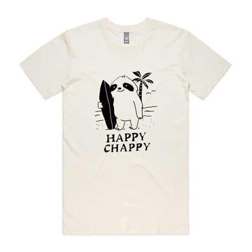 Happy Chappy Tee by Lonely Kids Club. All clothing from our T-shirts to our shorts and hoodies are ethically made, and printed packed and shipped from Sydney.