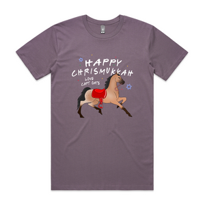 Happy Chrismukkah Tee by Lonely Kids Club. All clothing from our T-shirts to our shorts and hoodies are ethically made, and printed packed and shipped from Sydney.