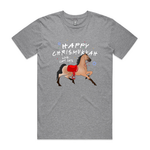 Happy Chrismukkah Tee by Lonely Kids Club. All clothing from our T-shirts to our shorts and hoodies are ethically made, and printed packed and shipped from Sydney.
