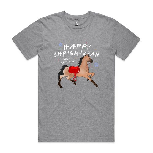 Happy Chrismukkah Tee by Lonely Kids Club. All clothing from our T-shirts to our shorts and hoodies are ethically made, and printed packed and shipped from Sydney.
