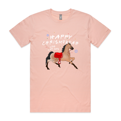 Happy Chrismukkah Tee by Lonely Kids Club. All clothing from our T-shirts to our shorts and hoodies are ethically made, and printed packed and shipped from Sydney.