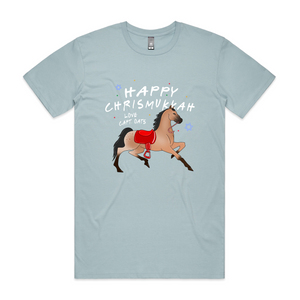Happy Chrismukkah Tee by Lonely Kids Club. All clothing from our T-shirts to our shorts and hoodies are ethically made, and printed packed and shipped from Sydney.