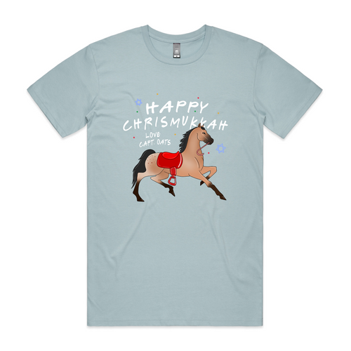 Happy Chrismukkah Tee by Lonely Kids Club. All clothing from our T-shirts to our shorts and hoodies are ethically made, and printed packed and shipped from Sydney.