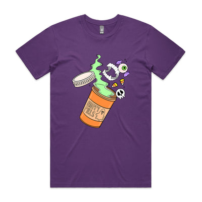 Happy Pills Tee by Lonely Kids Club. All clothing from our T-shirts to our shorts and hoodies are ethically made, and printed packed and shipped from Sydney.