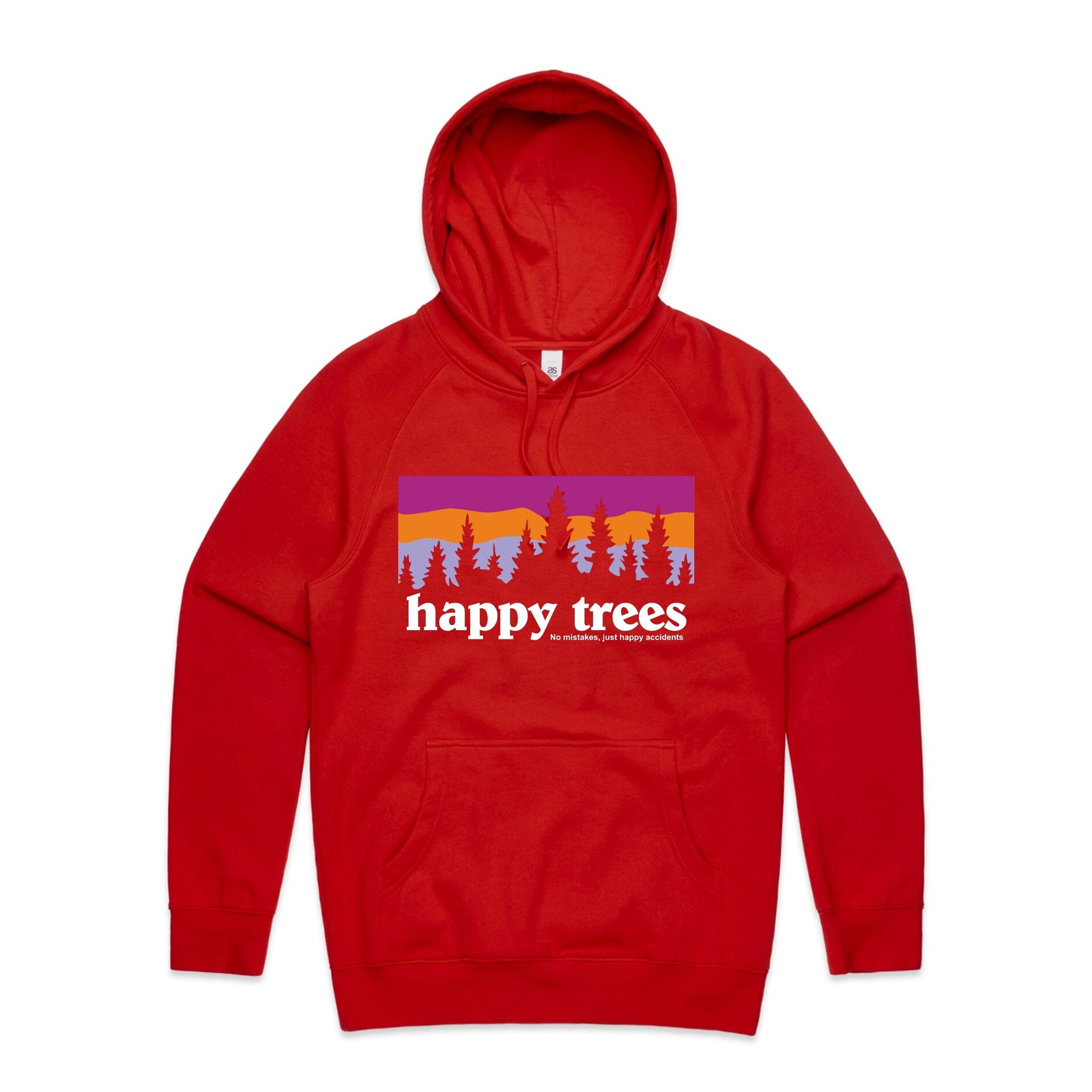 Happy Trees Hoodie by Lonely Kids Club. All clothing from our T-shirts to our shorts and hoodies are ethically made, and printed packed and shipped from Sydney.