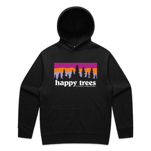 Happy Trees Hoodie by Lonely Kids Club. All clothing from our T-shirts to our shorts and hoodies are ethically made, and printed packed and shipped from Sydney.