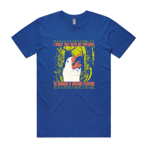Harbinger Of Awkward Tee by Lonely Kids Club. All clothing from our T-shirts to our shorts and hoodies are ethically made, and printed packed and shipped from Sydney.