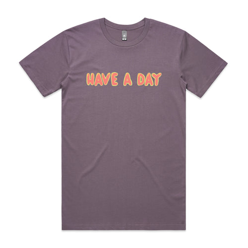 Have A Day Tee by Lonely Kids Club. All clothing from our T-shirts to our shorts and hoodies are ethically made, and printed packed and shipped from Sydney.