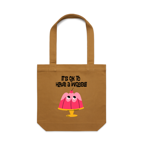 Have A Wobble Tote by Lonely Kids Club. All clothing from our T-shirts to our shorts and hoodies are ethically made, and printed packed and shipped from Sydney.