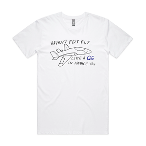 Haven't Felt Fly Tee by Lonely Kids Club. All clothing from our T-shirts to our shorts and hoodies are ethically made, and printed packed and shipped from Sydney.
