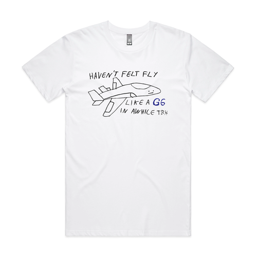 Haven't Felt Fly Tee by Lonely Kids Club. All clothing from our T-shirts to our shorts and hoodies are ethically made, and printed packed and shipped from Sydney.