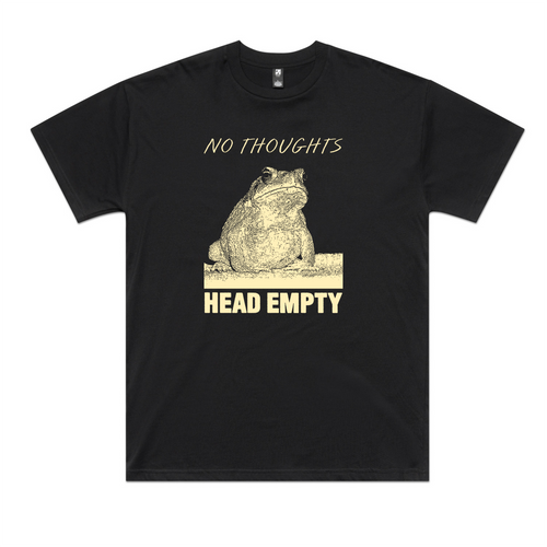 Head Empty Tee by Lonely Kids Club. All clothing from our T-shirts to our shorts and hoodies are ethically made, and printed packed and shipped from Sydney.