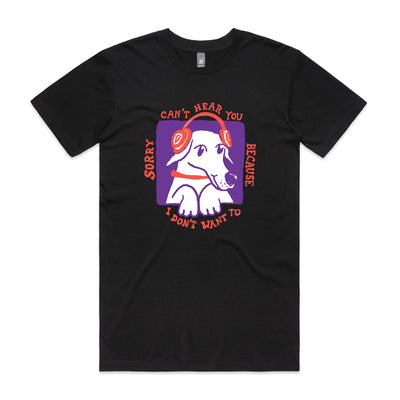 Can't Hear You Tee by Lonely Kids Club. All clothing from our T-shirts to our shorts and hoodies are ethically made, and printed packed and shipped from Sydney.