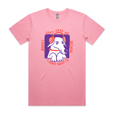 Can't Hear You Tee by Lonely Kids Club. All clothing from our T-shirts to our shorts and hoodies are ethically made, and printed packed and shipped from Sydney.
