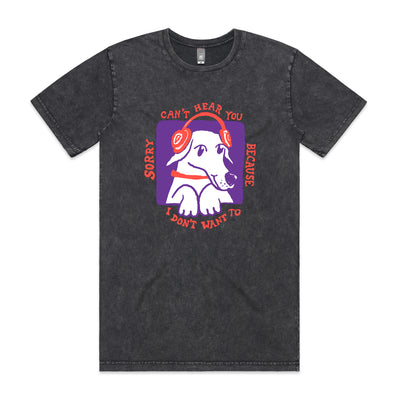 Can't Hear You Tee by Lonely Kids Club. All clothing from our T-shirts to our shorts and hoodies are ethically made, and printed packed and shipped from Sydney.