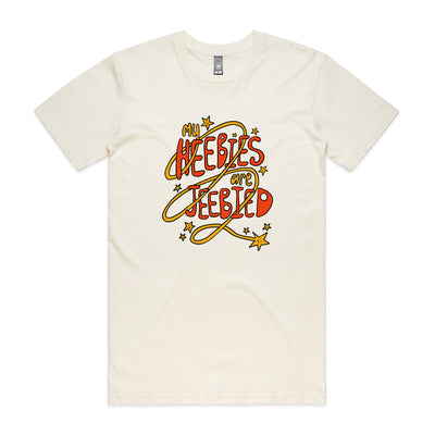 My Heebies Are Jeebied Tee by Lonely Kids Club. All clothing from our T-shirts to our shorts and hoodies are ethically made, and printed packed and shipped from Sydney.