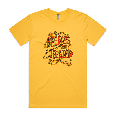 My Heebies Are Jeebied Tee by Lonely Kids Club. All clothing from our T-shirts to our shorts and hoodies are ethically made, and printed packed and shipped from Sydney.