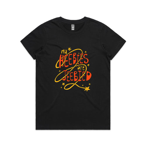 My Heebies Are Jeebied Tee by Lonely Kids Club. All clothing from our T-shirts to our shorts and hoodies are ethically made, and printed packed and shipped from Sydney.