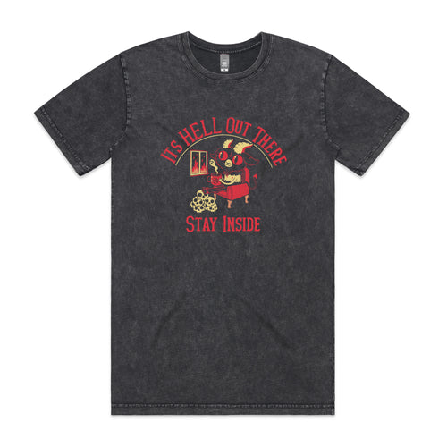 Hell Out There Tee by Lonely Kids Club. All clothing from our T-shirts to our shorts and hoodies are ethically made, and printed packed and shipped from Sydney.