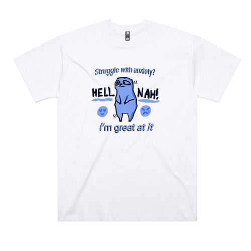 Hell Nah Tee by Lonely Kids Club. All clothing from our T-shirts to our shorts and hoodies are ethically made, and printed packed and shipped from Sydney.