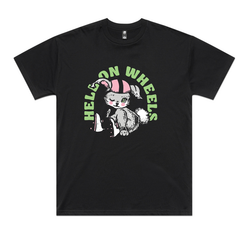 Hell On Wheels Oversized Tee by Lonely Kids Club. All clothing from our T-shirts to our shorts and hoodies are ethically made, and printed packed and shipped from Sydney.