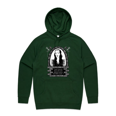 Hellish Crusade Hoodie by Lonely Kids Club. All clothing from our T-shirts to our shorts and hoodies are ethically made, and printed packed and shipped from Sydney.
