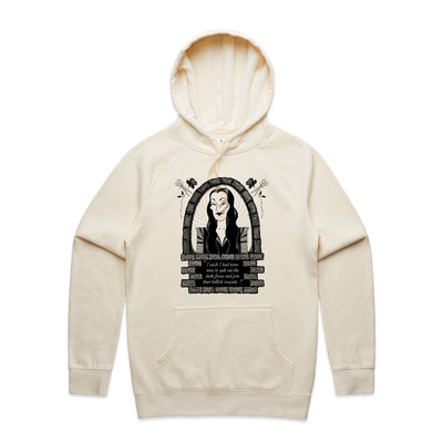 Hellish Crusade Hoodie by Lonely Kids Club. All clothing from our T-shirts to our shorts and hoodies are ethically made, and printed packed and shipped from Sydney.